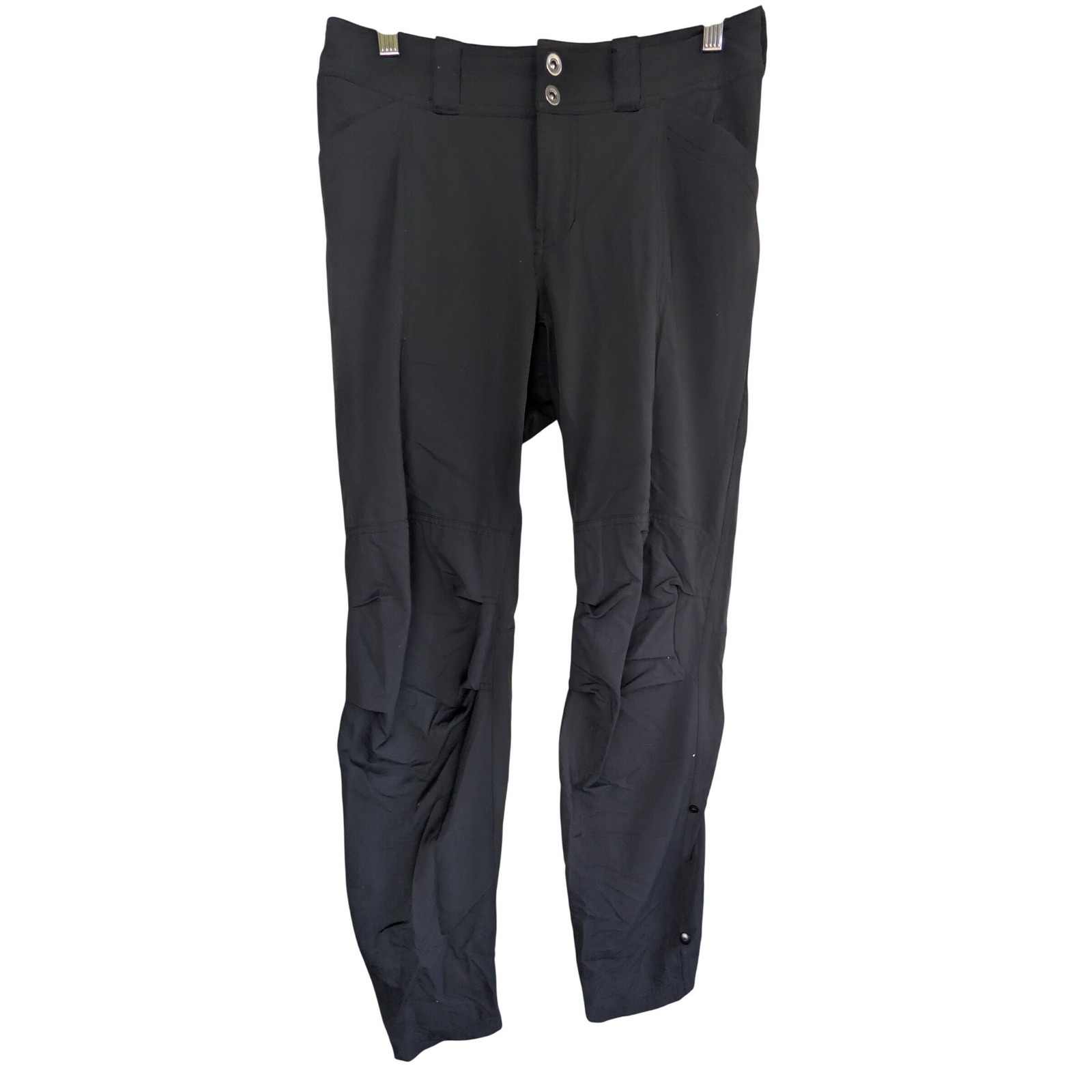 Rei Co-Op Stretch Hiking Pants Womens 6 Black Nylon Roll Up Trail Gorpcore